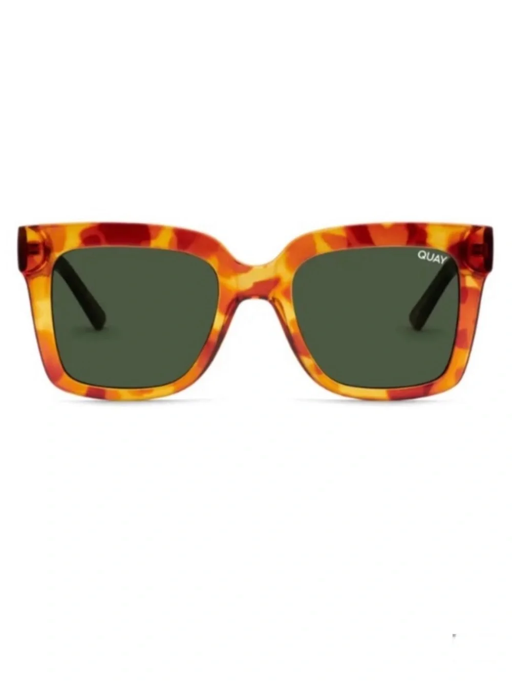 QUAY Australia Icy NEW Orange Tortoise Square Frame Sunglasses NEW